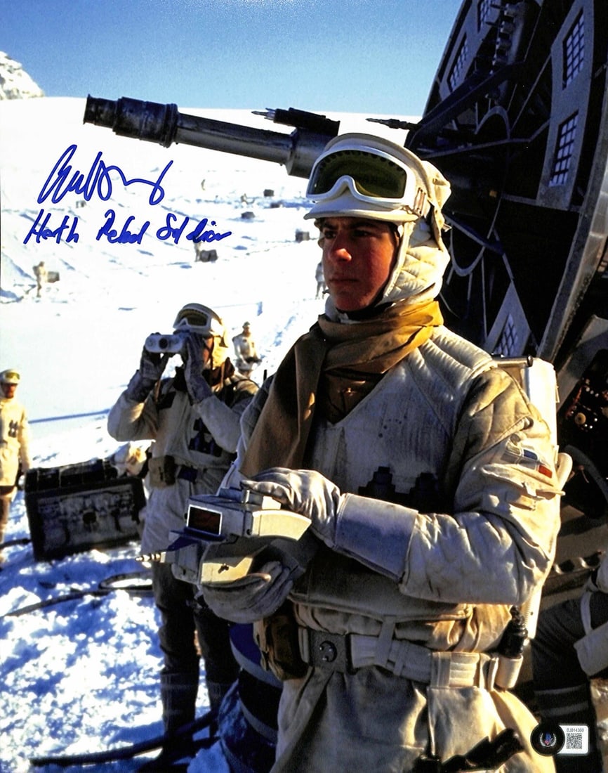 Carl Bang Signed Hoth Rebel Star Wars 11x14 Photo Beckett Certified: Carl Bang Signed Hoth Rebel Star Wars 11x14 Photo Beckett Certified This is an autographed 11x14 color photograph of Carl Bang, who portrayed a Hoth Rebel Soldier in Star Wars: The Empire Strikes Back