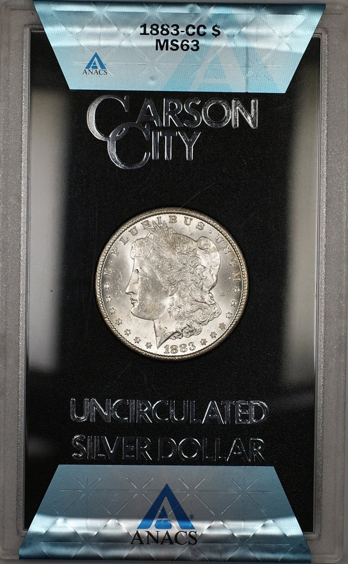 1883 Carson City Morgan Dollar ANACS MS-63 GSA with Box and Certificate (1 of 3)
