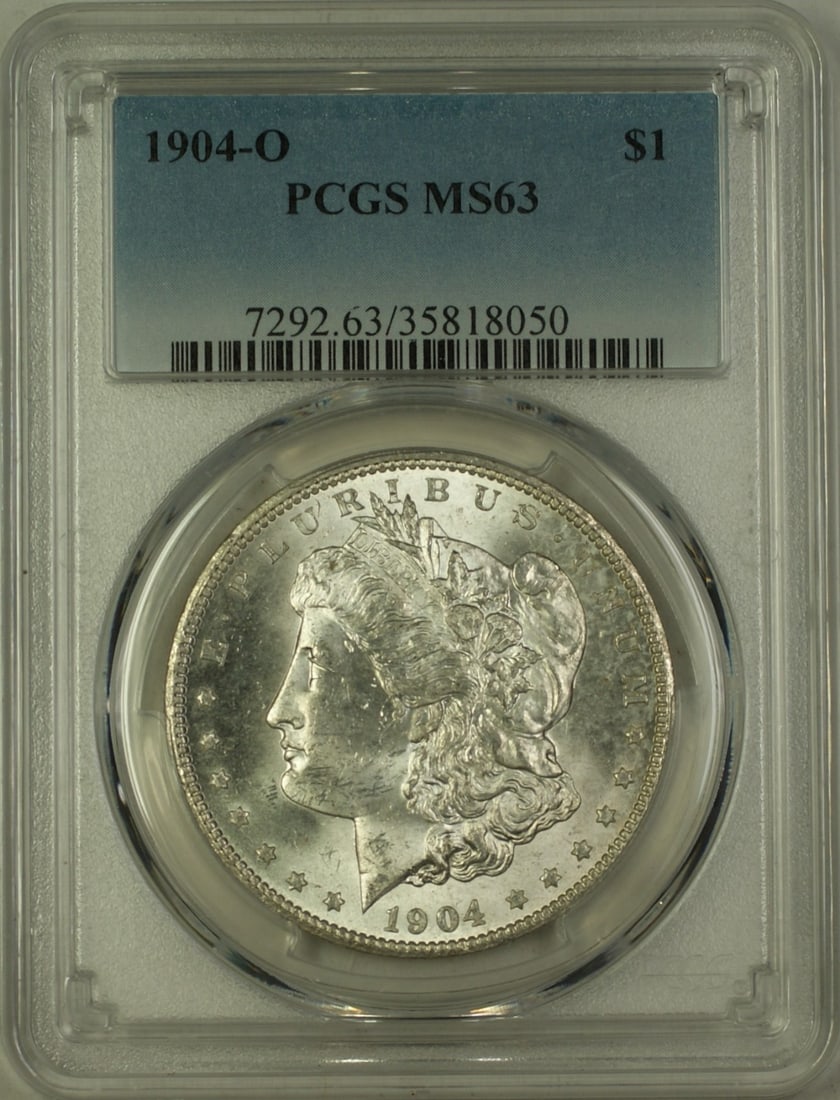 PCGS MS-63 1904-O Morgan Dollar Silver Coin New Orleans Mint (1 of 2)