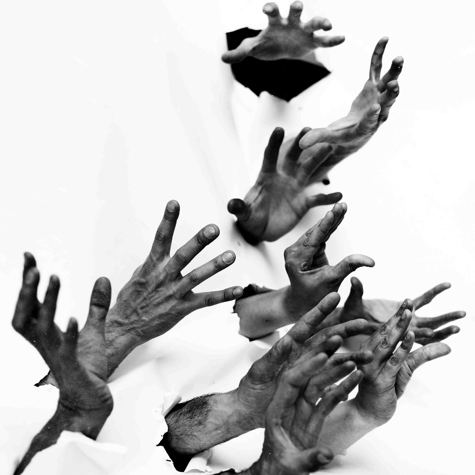 Olha Stepanian Society Black and White Photography Edition of 15 24 x 24: Olha Stepanian Society Black and White Photography Edition of 15 24 x 24 This captivating black and white photography piece titled "Society" by Olha Stepanian measures 24" x 24" and is part of a limit