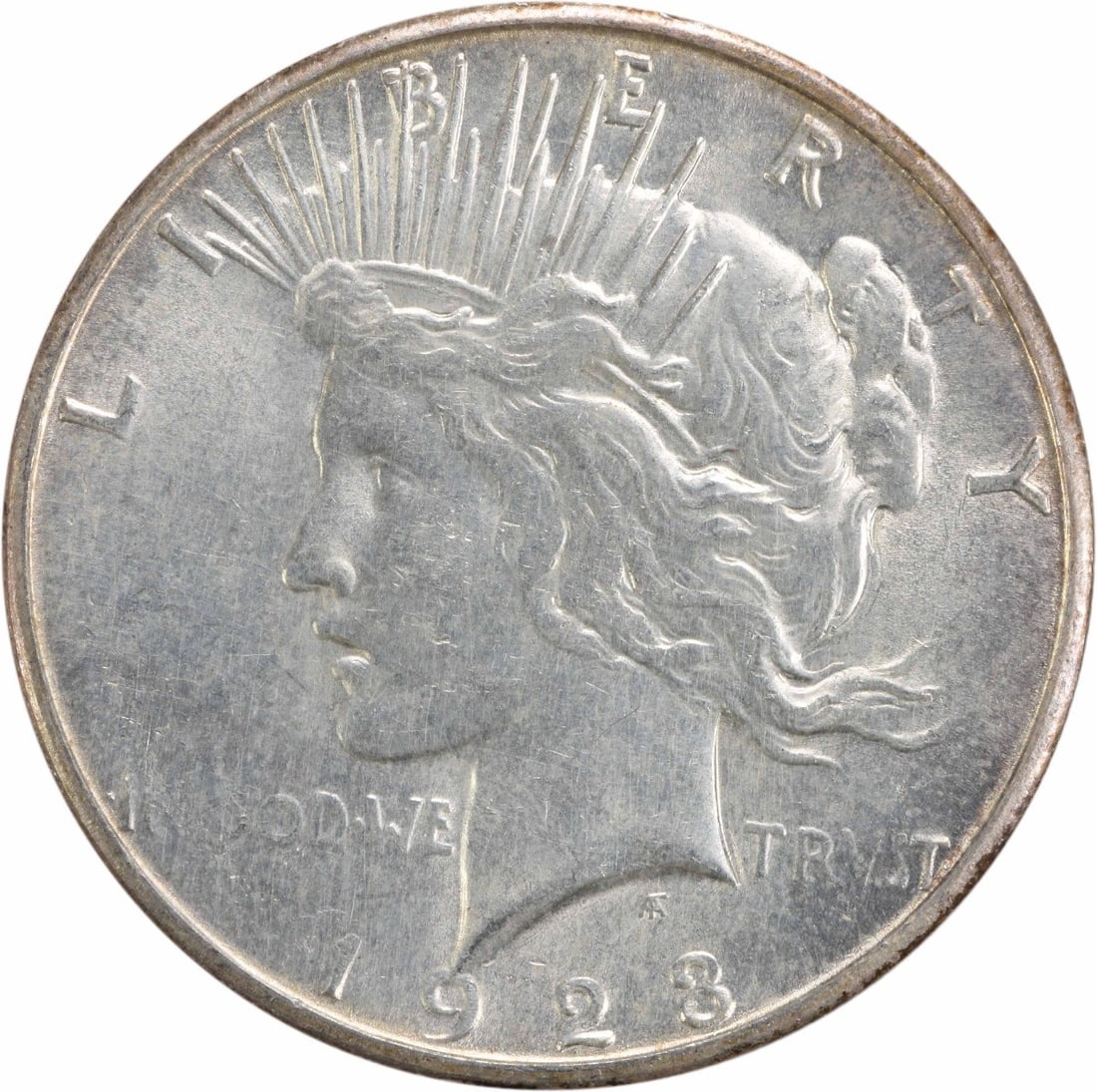 1923-S Peace Silver Dollar AU Uncertified 90% Silver Coin (1 of 2)