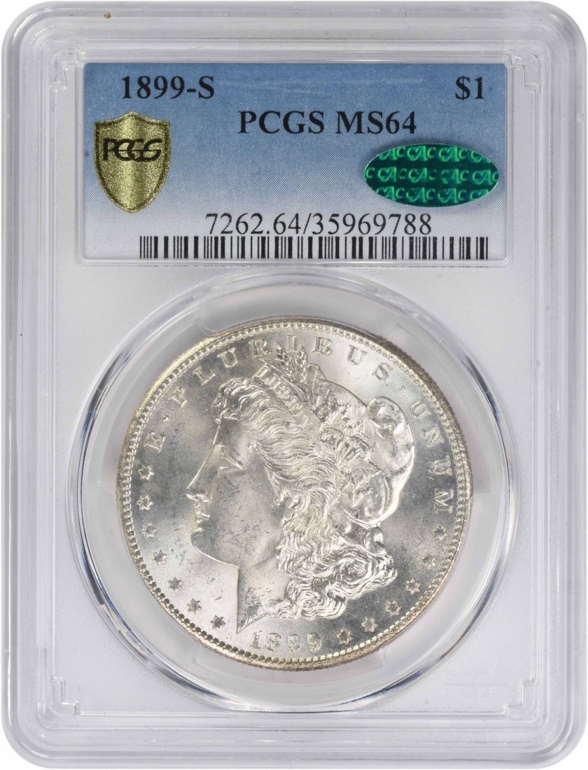 1899-S Morgan Silver Dollar MS64 PCGS CAC Uncirculated (1 of 4)