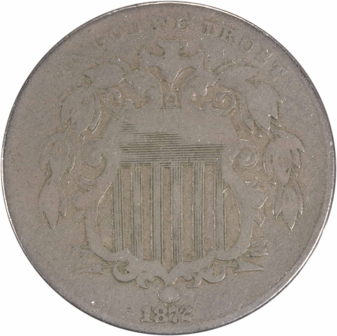 1872 Shield Nickel DDO FS-104 Fine Uncertified Coin Philadelphia Mint (1 of 2)