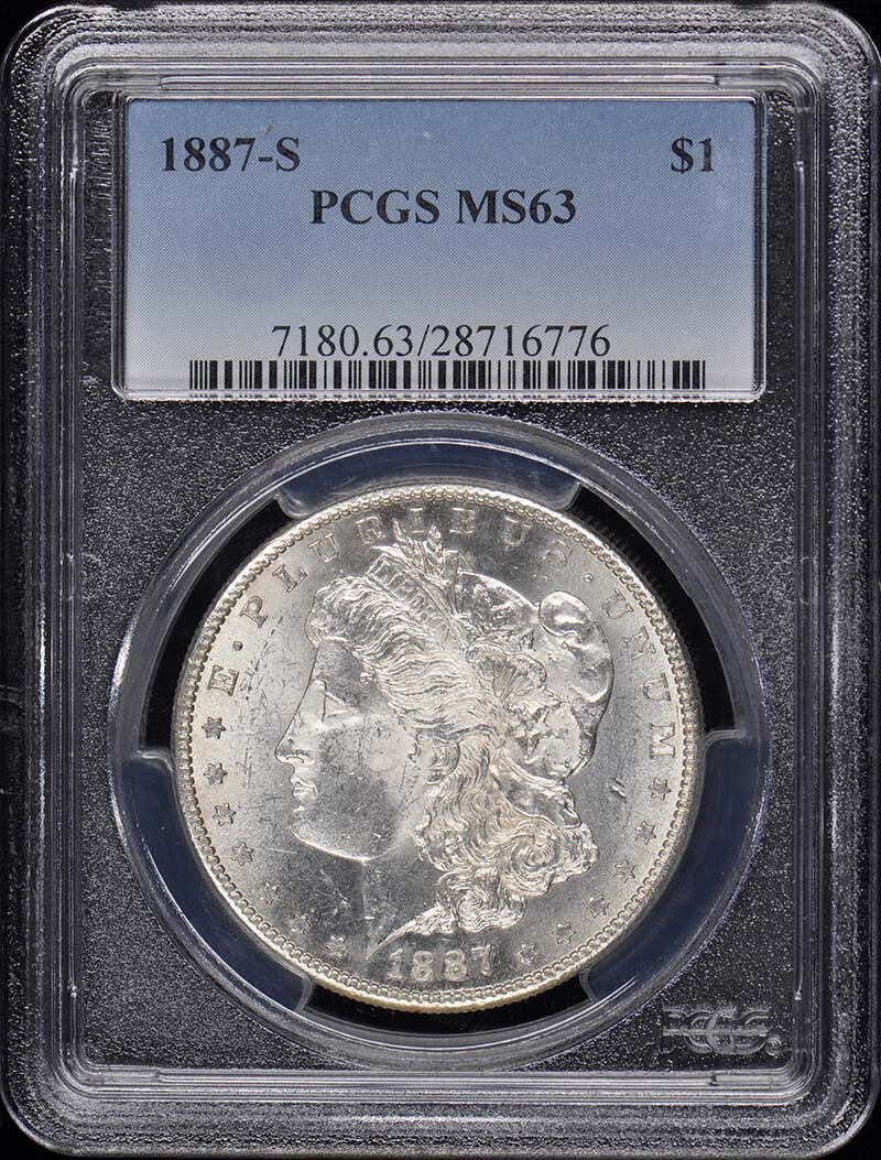 1887-S Morgan Dollar Uncirculated PCGS MS63 San Francisco (1 of 2)