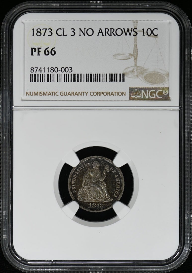 1873 Seated Liberty Dime 10C NGC PR66 Uncirculated (1 of 2)