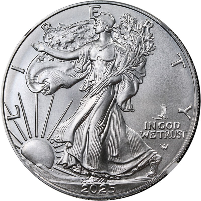 2025 Silver Eagle Dollar NGC MS69 First Eagle Privy 8 Era Label (1 of 4)