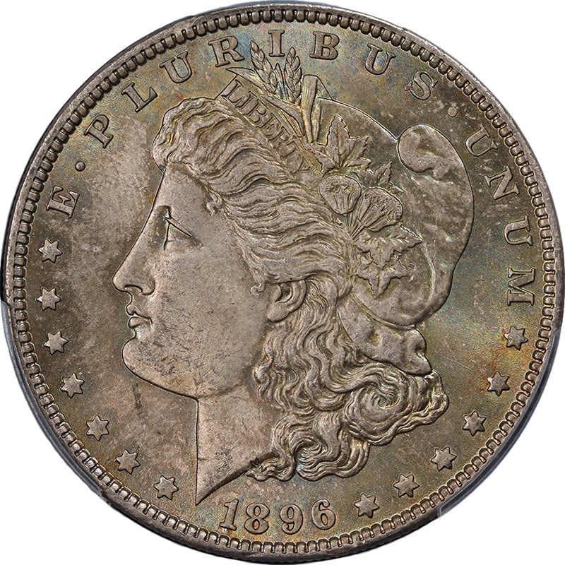 1896-P Morgan Silver Dollar PCGS MS65 Toned Eye Appeal (1 of 4)