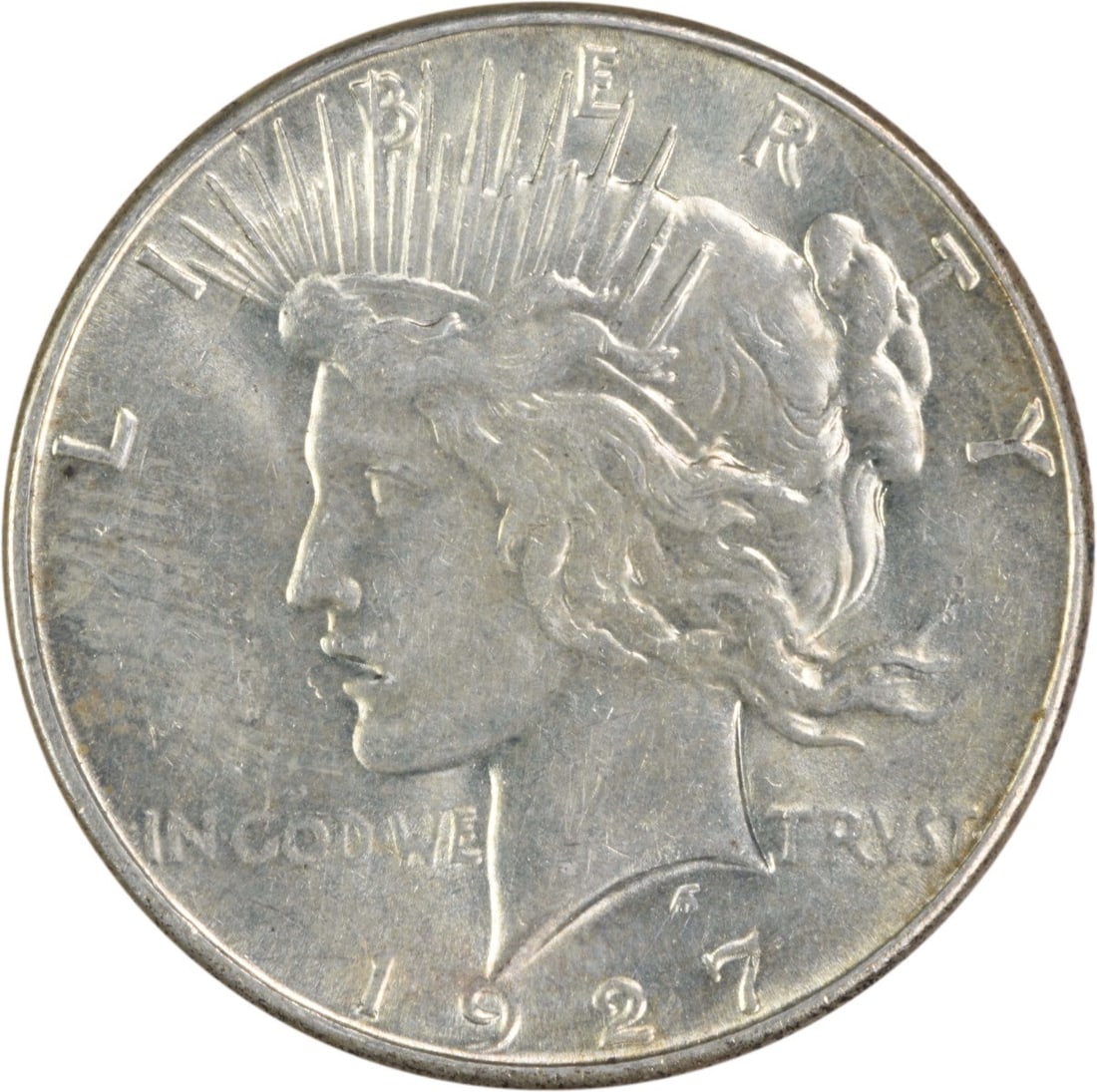 1927-S Peace Silver Dollar AU Uncertified 90% Silver Coin (1 of 2)