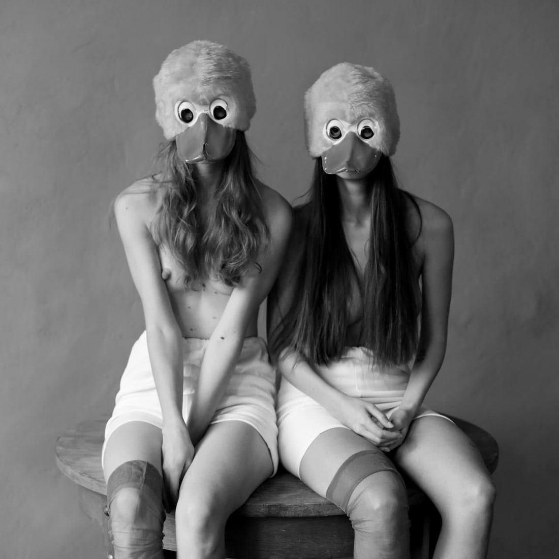 Olha Stepanian Real 2 Black and White Photography 24 x 24 Edition 1 of 15: Olha Stepanian Real 2 Black and White Photography 24 x 24 Edition 1 of 15 "Real 2" is a striking black and white photographic artwork by Olha Stepanian, showcasing her unique surrealist style. Created