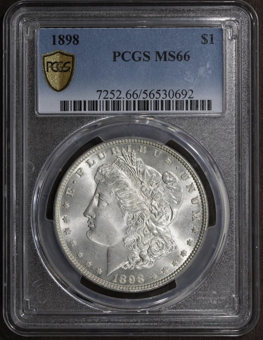 1898 Morgan Dollar Silver Coin PCGS MS66 Uncirculated Philadelphia (1 of 3)