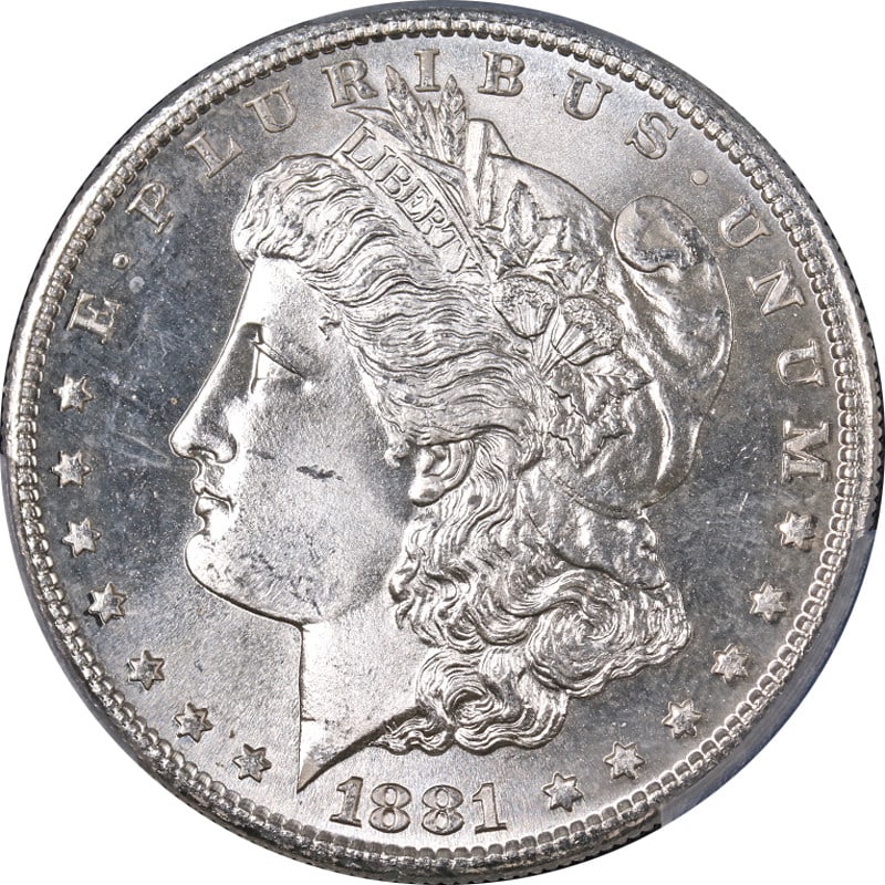1881-S Morgan Silver Dollar PCGS MS66 Blazing White Gem Coin (1 of 4)
