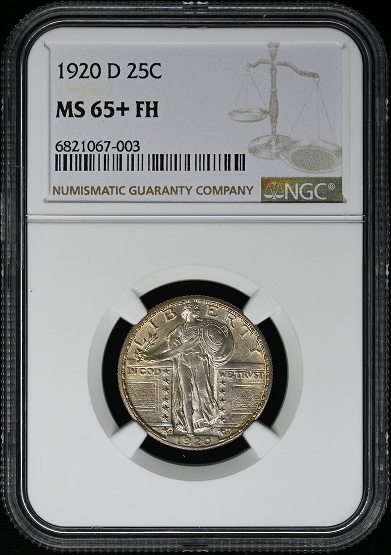 1920-D Standing Liberty Quarter 25C NGC MS65+ FH Uncirculated (1 of 4)