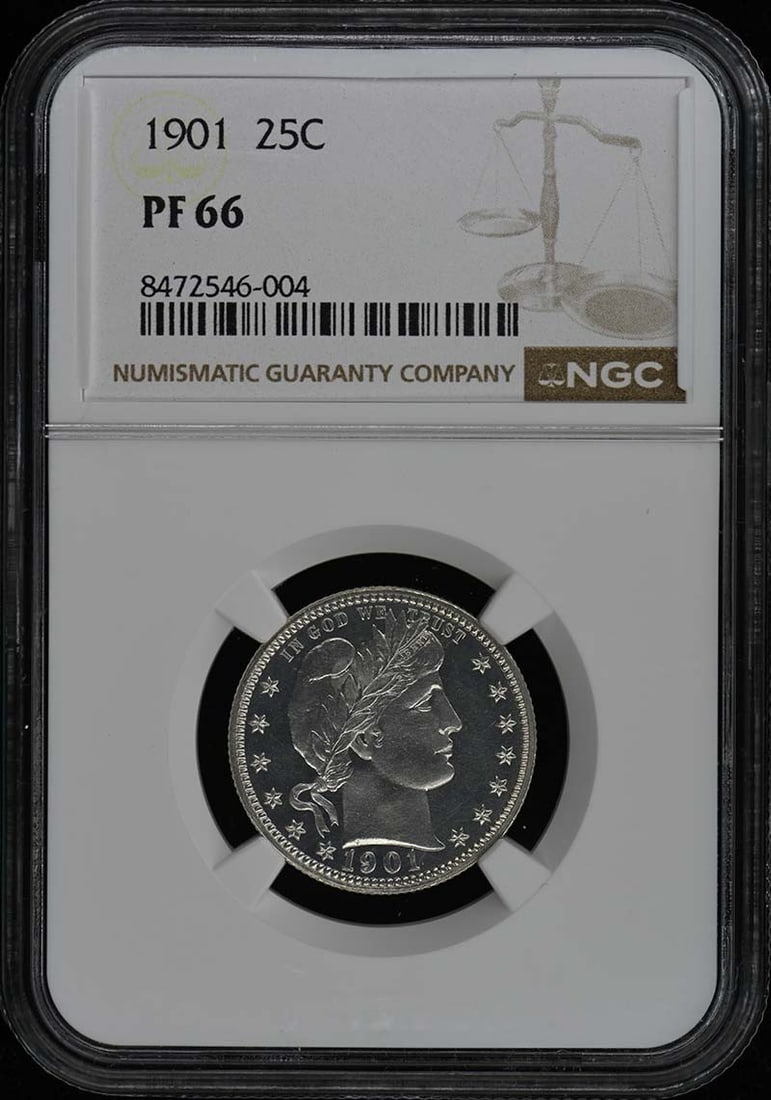 1901 Barber Quarter 25C NGC PR66 Proof Uncirculated (1 of 4)