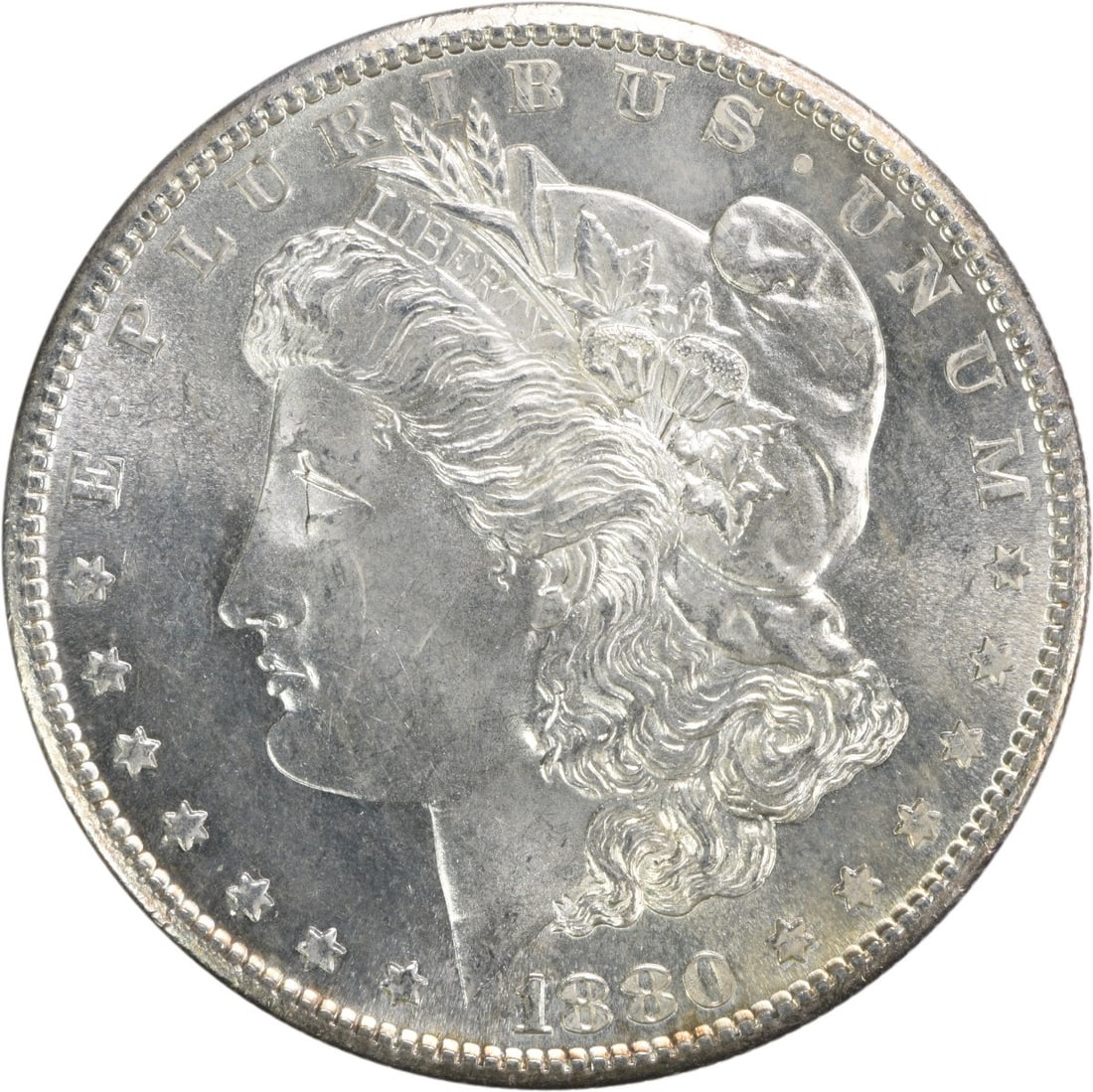 1880-S Morgan Silver Dollar Choice BU Uncertified Silver Coin: 1880-S Morgan Silver Dollar Choice BU Uncertified Silver Coin This 1880-S Morgan Silver Dollar is a stunning piece for any collector. Featuring a composition of silver, this uncirculated coin is grade