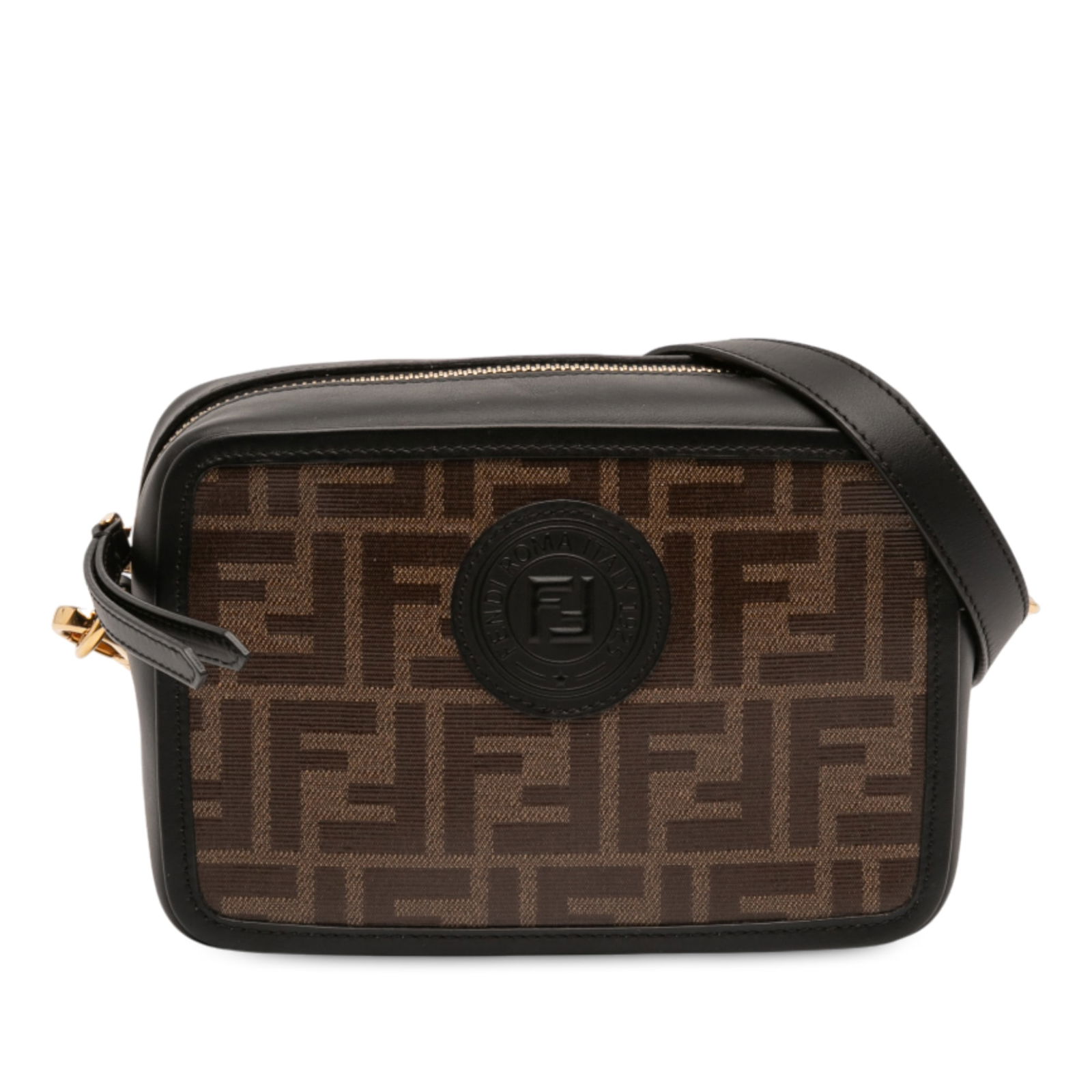 Fendi Century FF 1974 Glazed Camera Bag with Leather Trim (1 of 12)