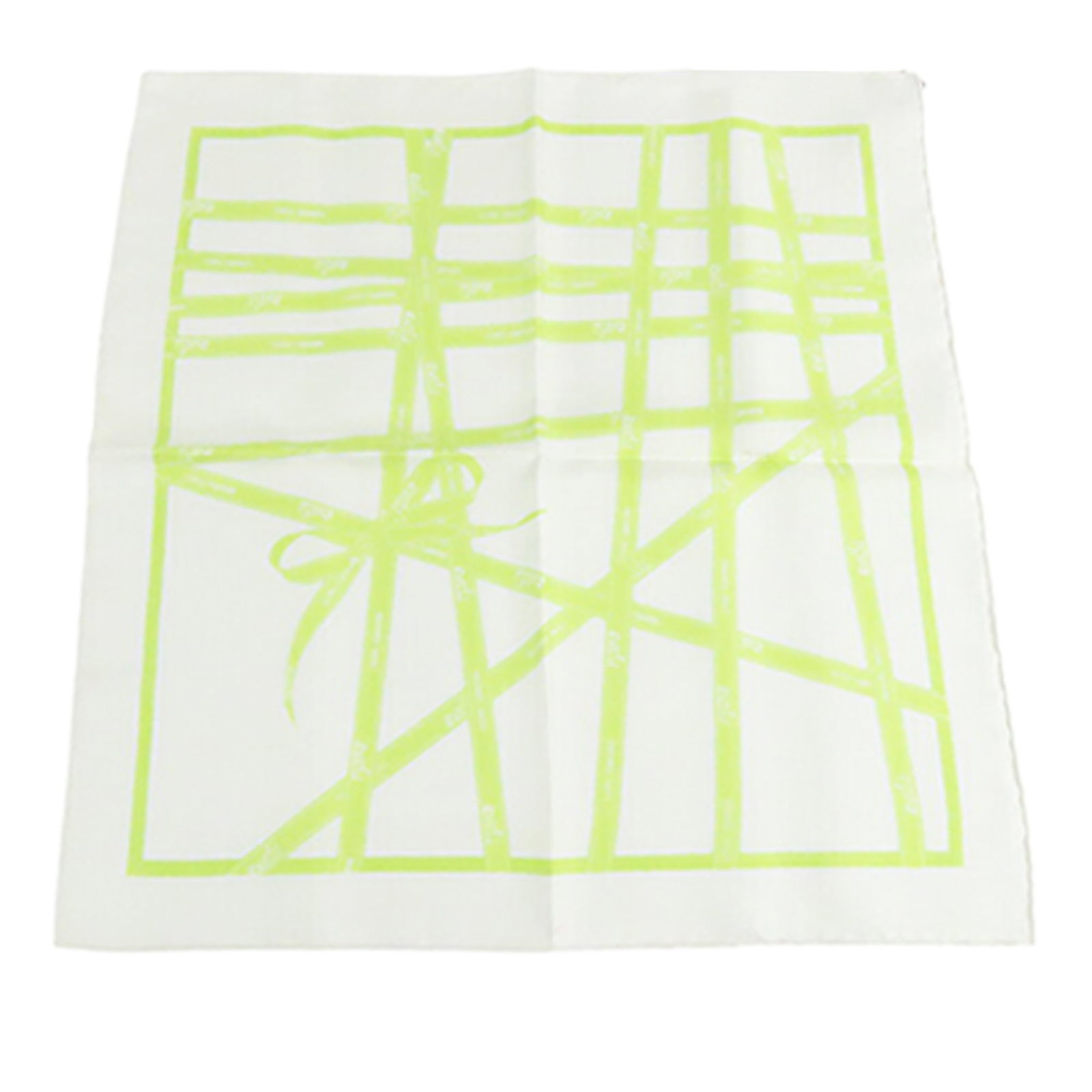 Hermes Bolduc 45 White Silk Scarf French Designer Accessory: Hermes Bolduc 45 White Silk Scarf French Designer Accessory This Hermes Bolduc Silk Scarf 45 showcases a distinctive print on 100% silk in white. The scarf is designed as a versatile accessory and is