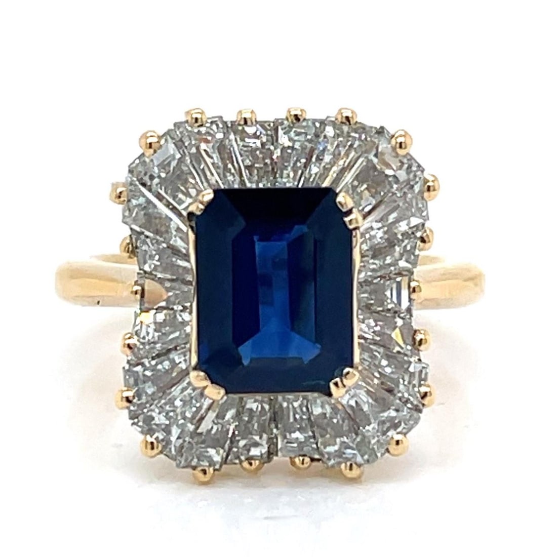 Sapphire and Diamond Ring in 18K Yellow Gold with 2.26 Carat Center Stone (1 of 4)