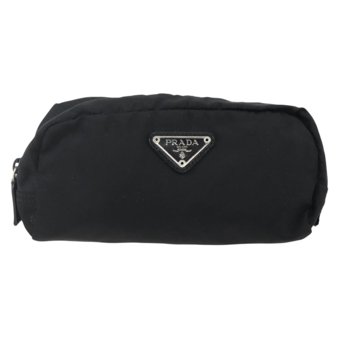 Prada Unisex Black Nylon Toiletry Bag Zip Around 18cm by 9cm by 5cm: Prada Unisex Black Nylon Toiletry Bag Zip Around 18cm by 9cm by 5cm This Prada Zip Around Toiletry Bag is crafted from durable black nylon, designed for unisex use. It features a zip-around closure an