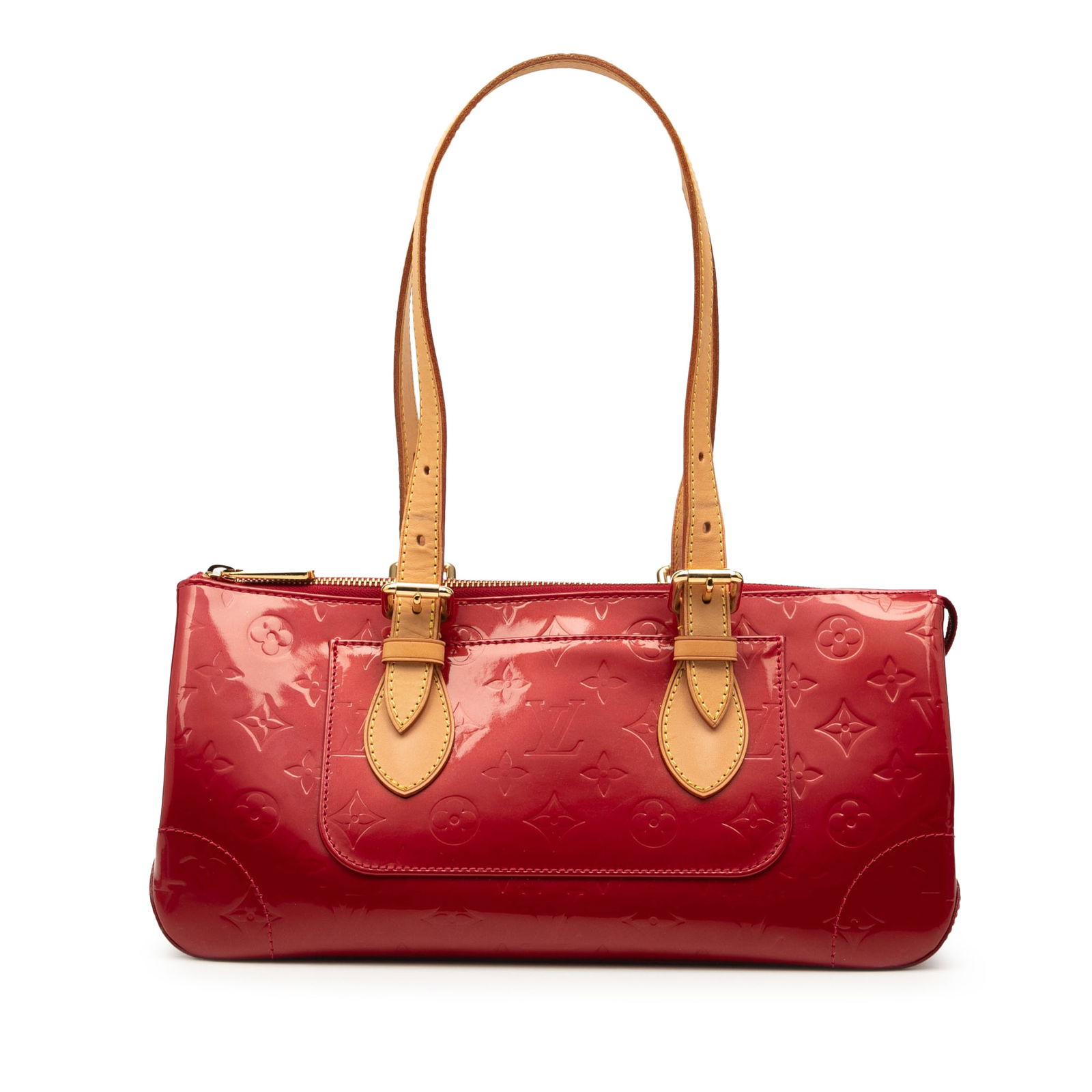 Louis Vuitton Monogram Vernis Rosewood Avenue Red Leather Shoulder Bag (1 of 8)
