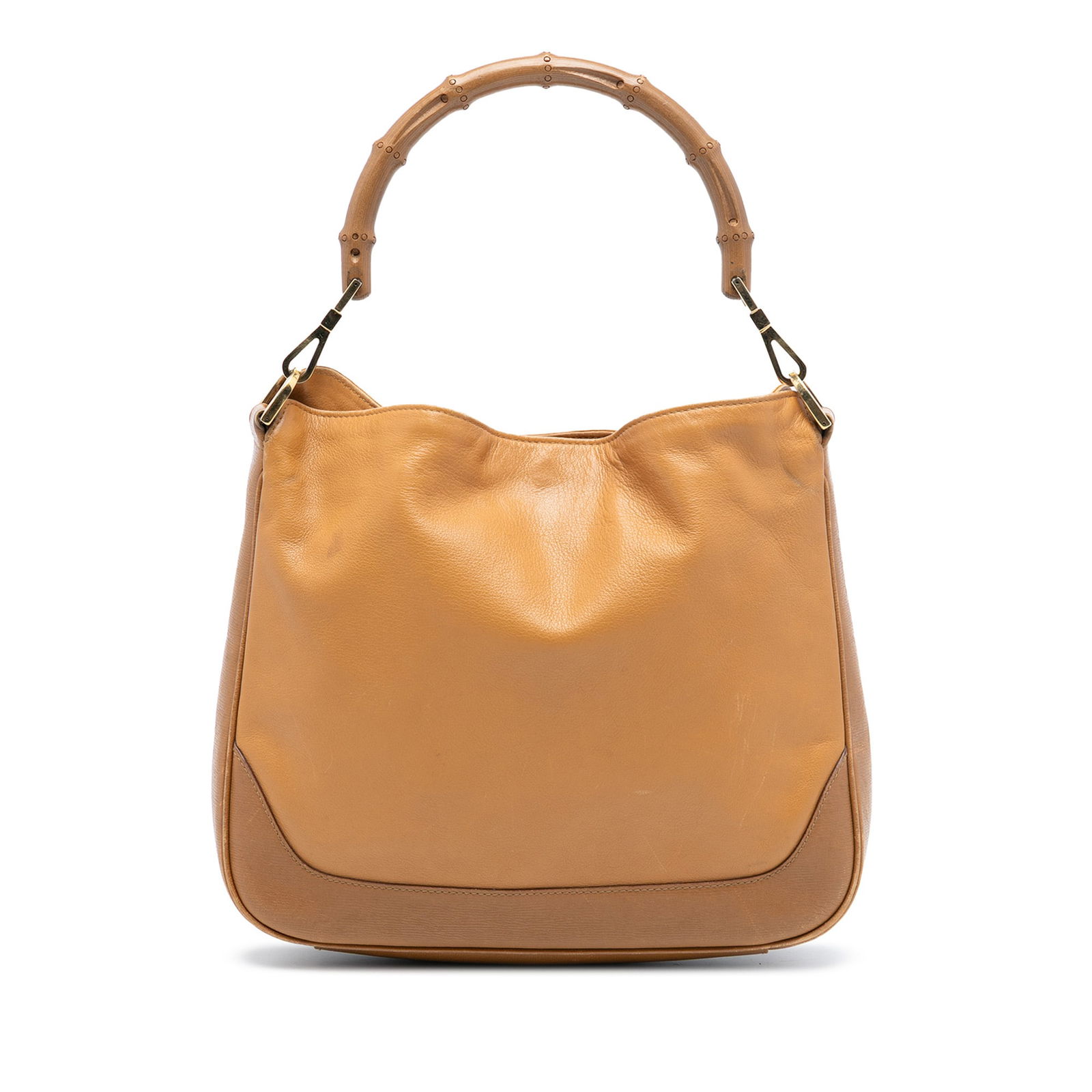 Gucci Leather Satchel with Bamboo Handle Brown (1 of 7)