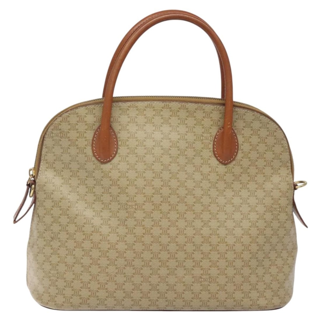 Celine Macadam Canvas Beige Vintage Handbag from Italy (1 of 18)