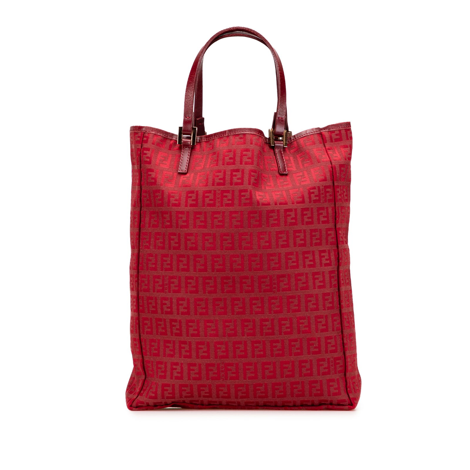 Fendi Zucchino Canvas Tote Bag Red Leather Trim Italy: Fendi Zucchino Canvas Tote Bag Red Leather Trim Italy Introducing the Fendi Zucchino Canvas Tote, a stylish and practical accessory. This tote bag features a durable canvas body complemented by elegan
