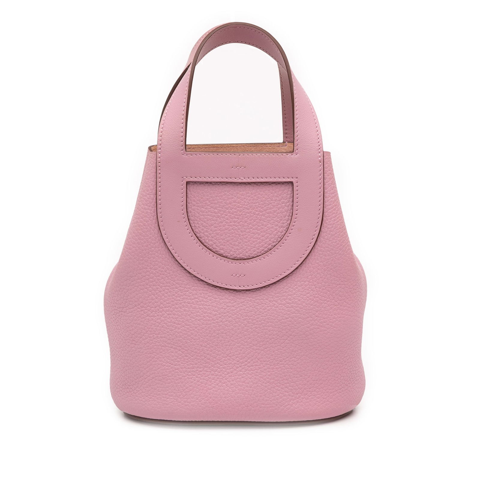 Hermes In The Loop 18 Mauve Sylvestre Clemence Swift Leather Handbag: Hermes In The Loop 18 Mauve Sylvestre Clemence Swift Leather Handbag This Hermes In The Loop 18 handbag is crafted from Clemence and Swift leather in the Mauve Sylvestre color. It features flat leathe
