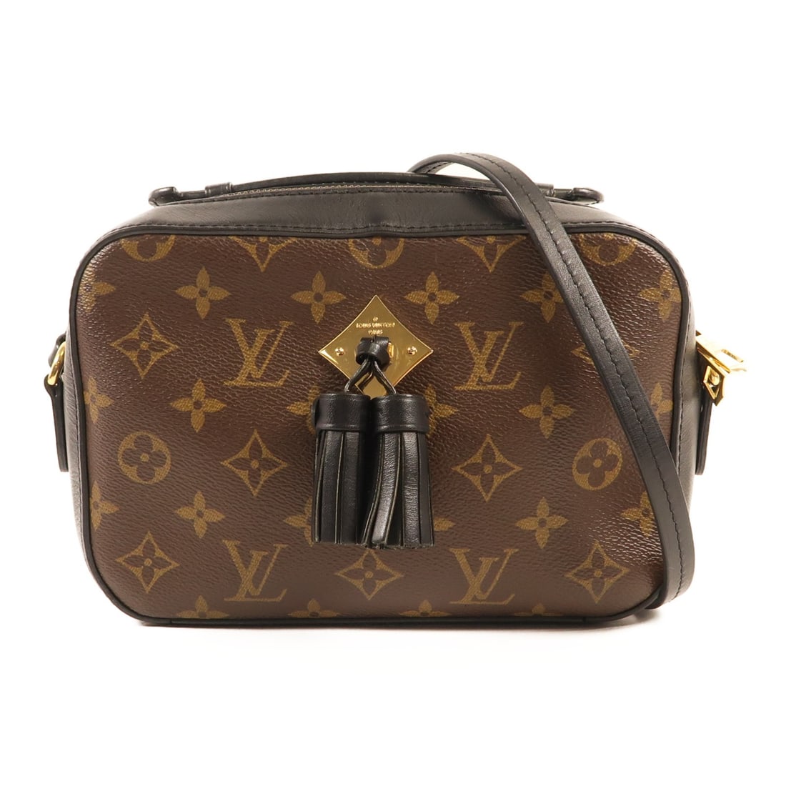 Louis Vuitton Saintonge Shoulder Bag M43555 Monogram Brown Black (1 of 14)
