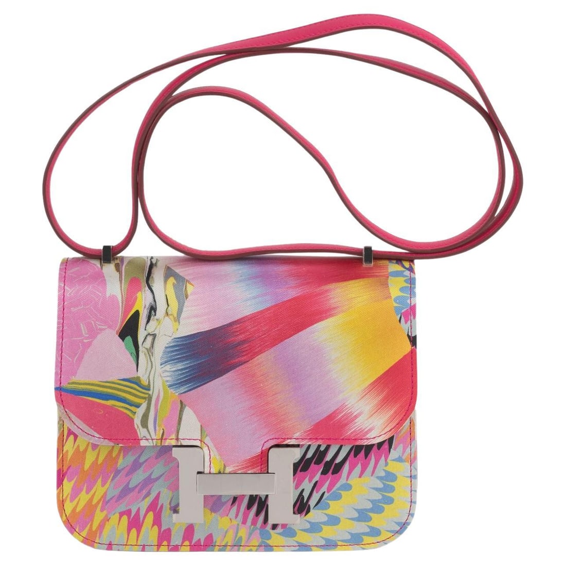 Hermes Constance 24 Marble Silk Rose Mexico Swift Handbag: Hermes Constance 24 Marble Silk Rose Mexico Swift Handbag Introducing the exquisite Hermes Constance 24 "Marble Silk" in Rose Mexico Swift leather. This luxurious piece features Palladium hardware and