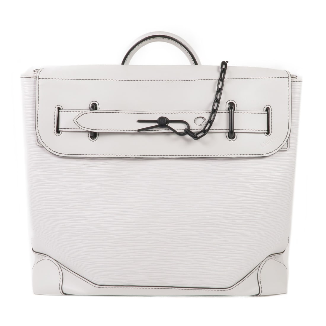 Louis Vuitton Steamer PM Calfskin White M55560 Designer Handbag (1 of 18)