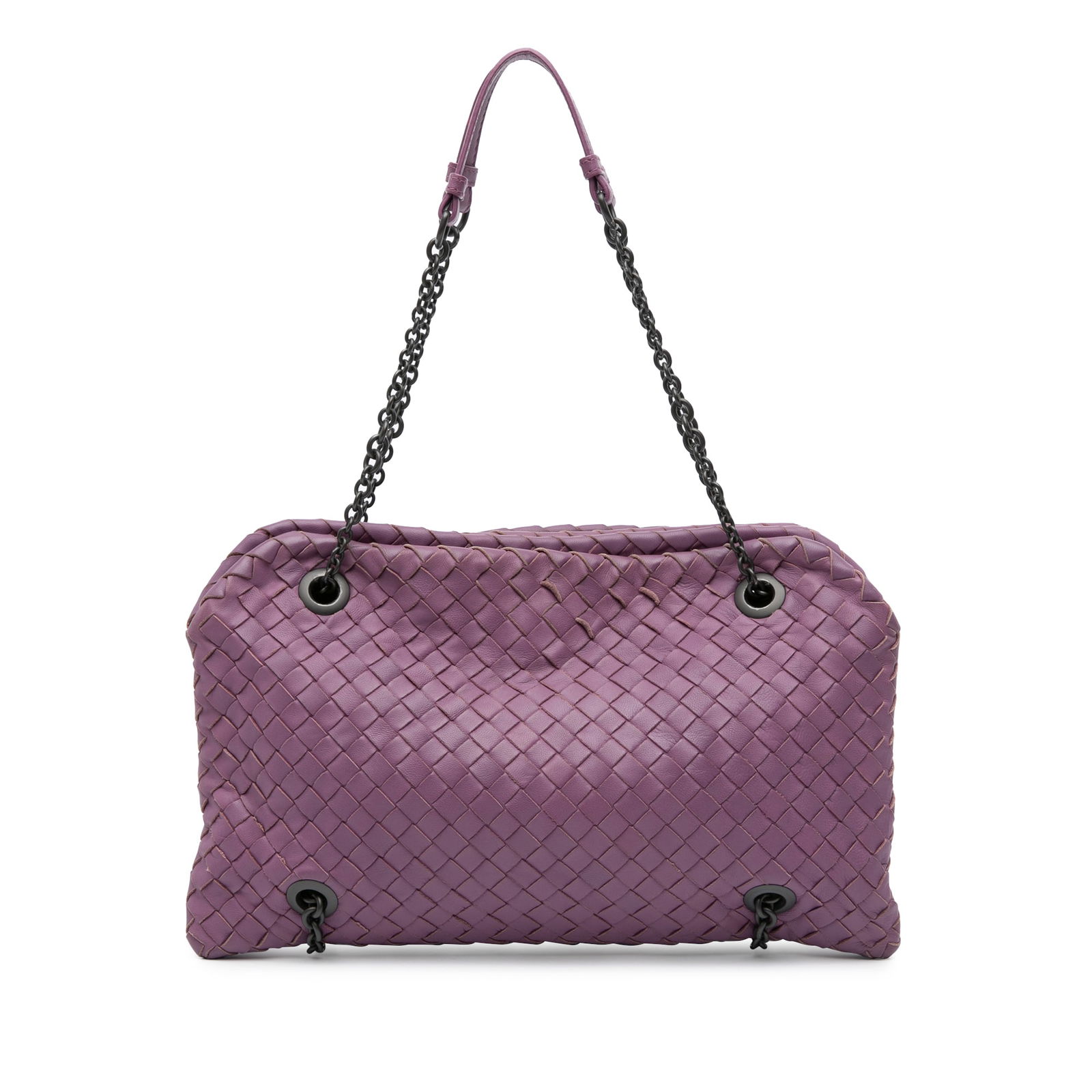 Bottega Veneta Purple Nappa Intrecciato Duo Shoulder Bag (1 of 8)
