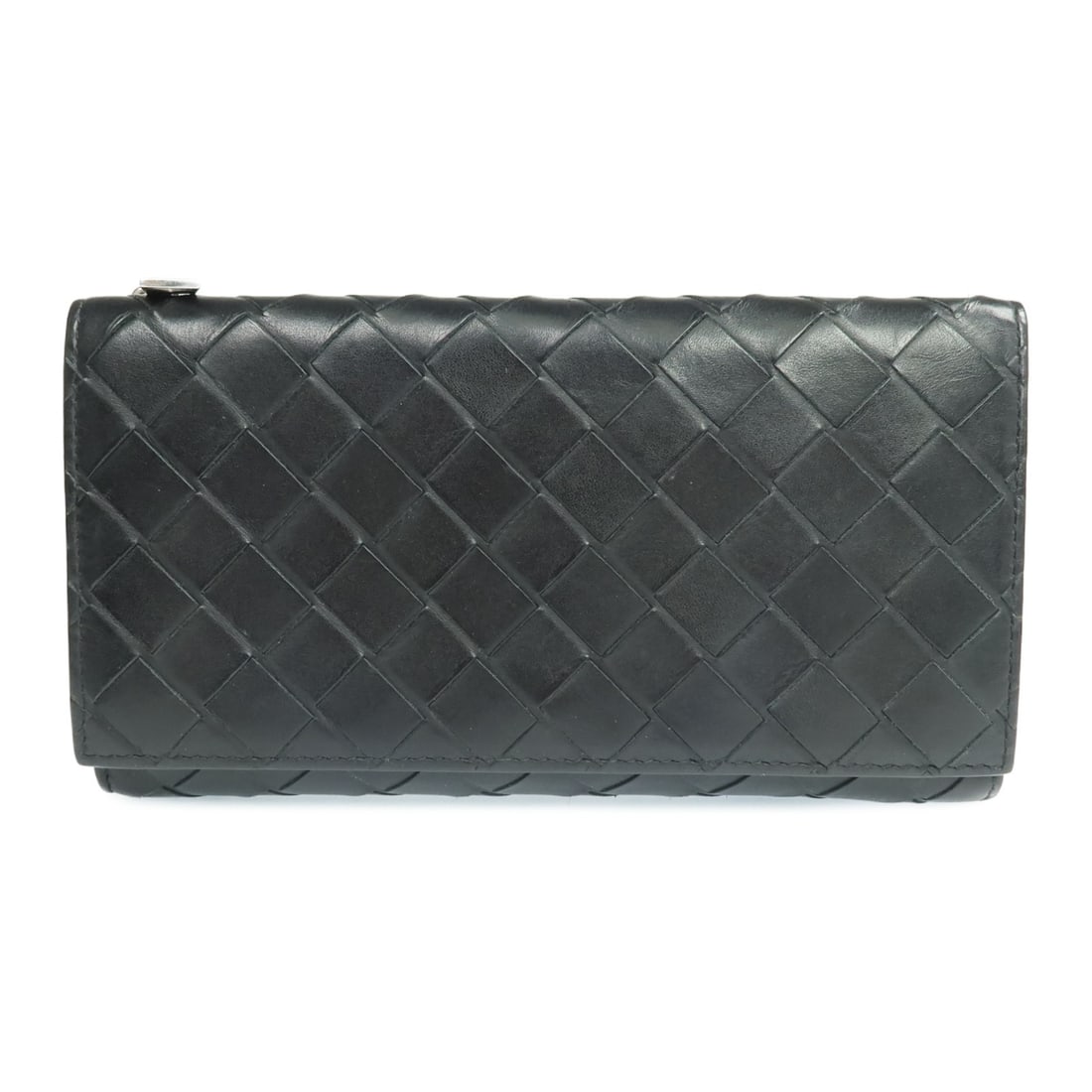 Bottega Veneta Black Calfskin L Zip Long Wallet with Silver Hardware (1 of 18)