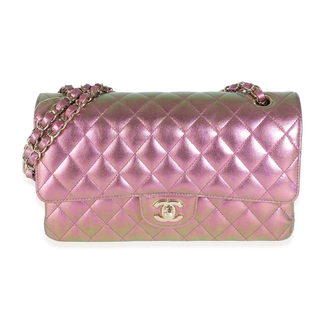 Chanel 20B Purple Quilted Lambskin Medium Classic Double Flap Bag (1 of 8)