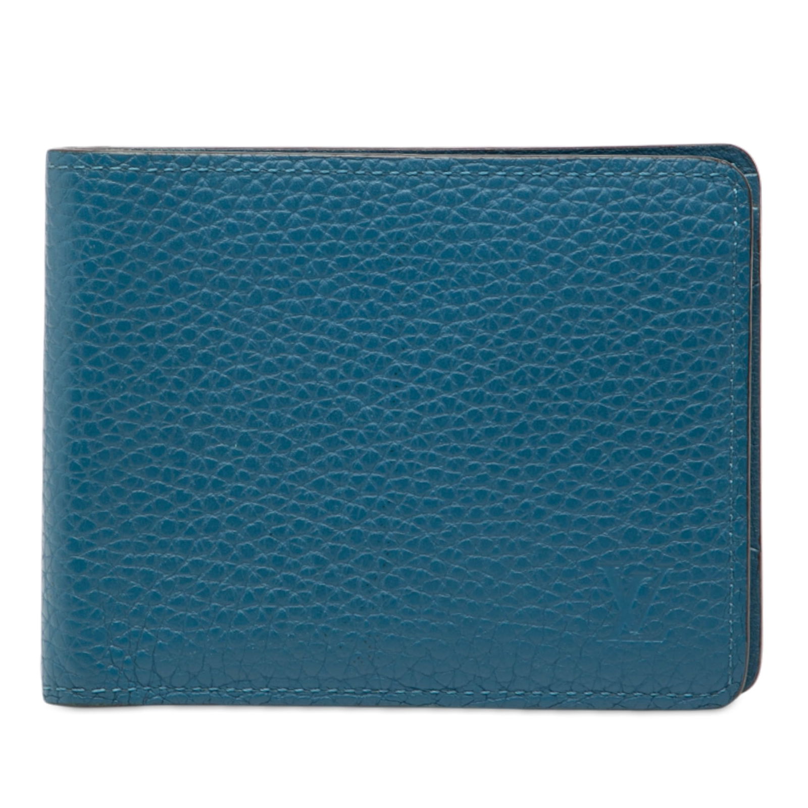 Taurillon Multiple Blue Leather Wallet by Louis Vuitton France (1 of 7)