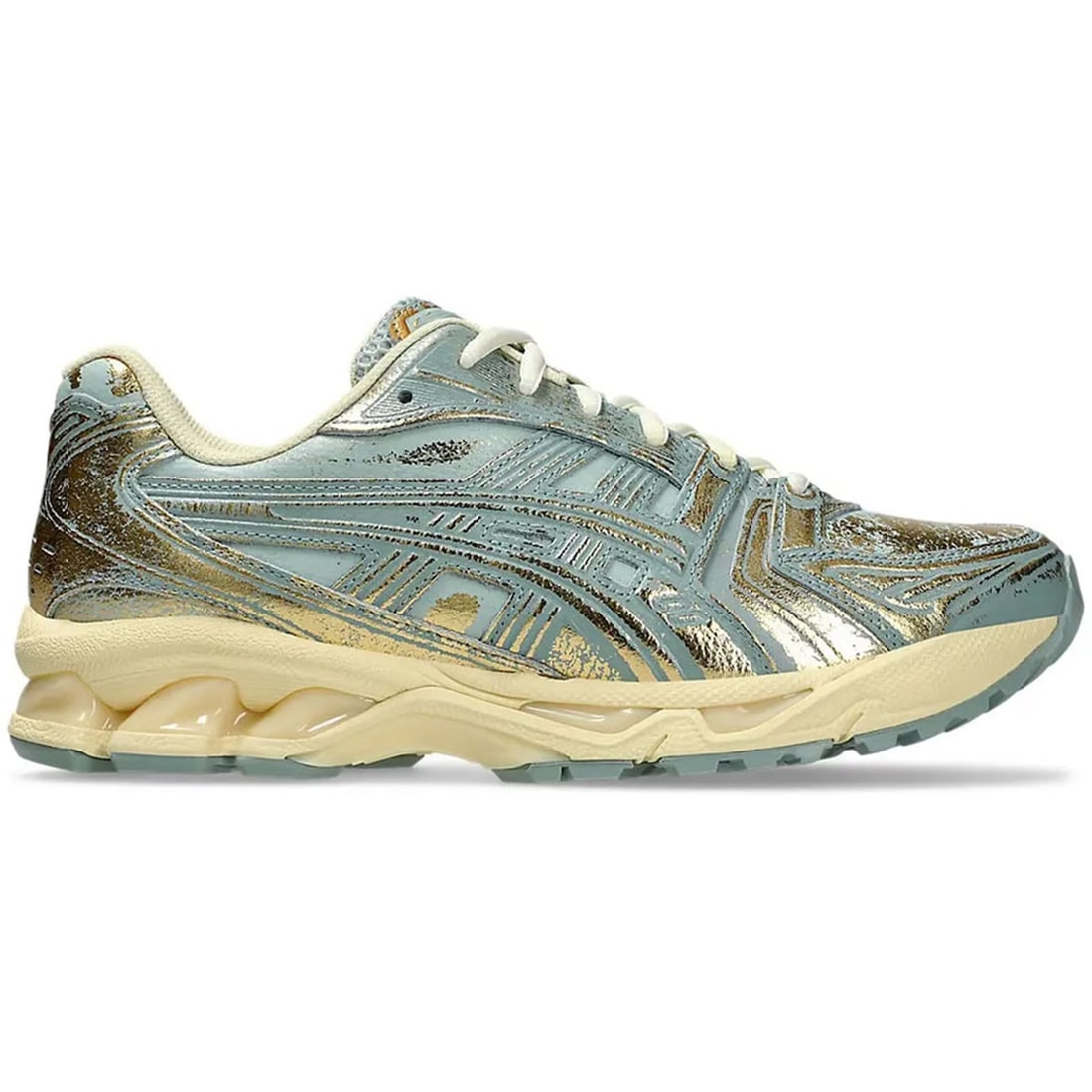 Authentic Asics Gel Kayano 14 Sneakers Pure Gold Cold Moss: Authentic Asics Gel Kayano 14 Sneakers Pure Gold Cold Moss The Asics Gel Kayano 14 Pure Gold Cold Moss sneakers are authentic and come in an un-used, unworn condition. These shoes offer comfort and st