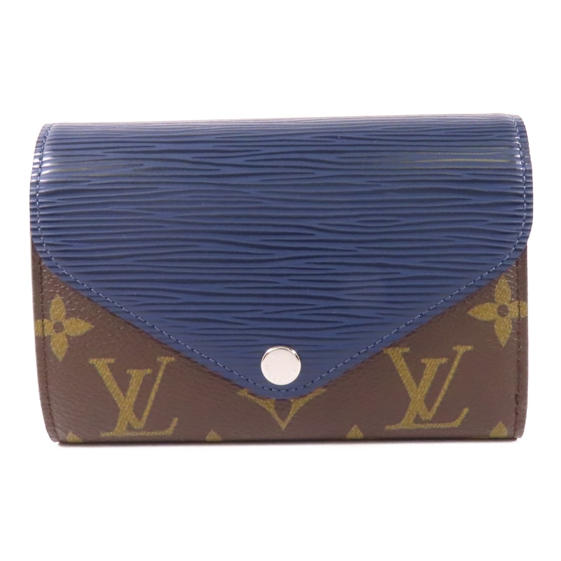 LOUIS VUITTON M60496 Epi Monogram Double Sided Wallet Brown Navy (1 of 16)