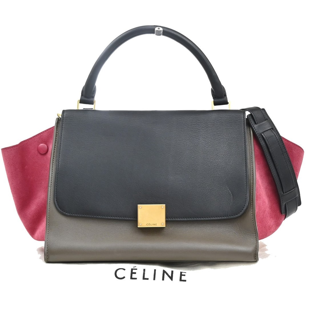 Leather Tricolor Trapeze Handbag by Celine (1 of 17)