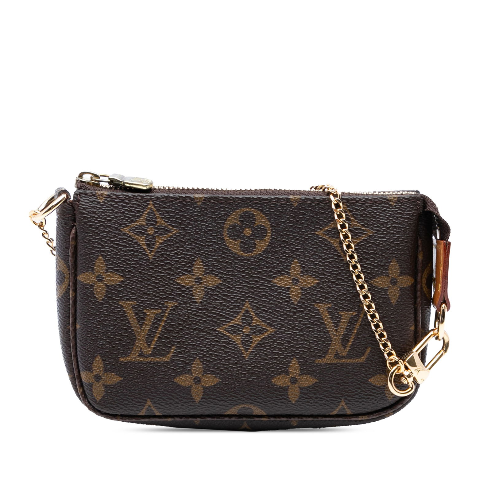 Louis Vuitton Monogram Mini Pochette Accessoires Gold Tone Strap (1 of 8)