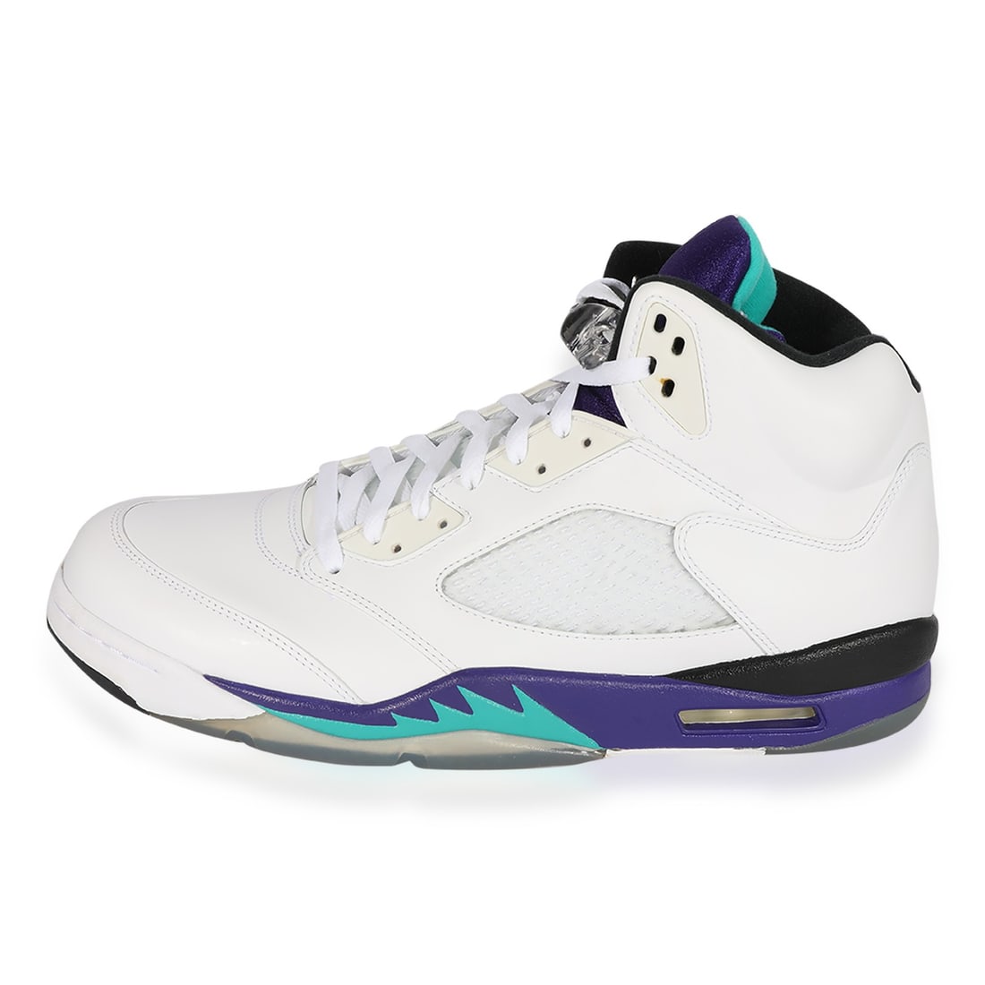 Air Jordan 5 Retro Grape 2013 Blue Purple Men's Sneakers Size 14: Air Jordan 5 Retro Grape 2013 Blue Purple Men's Sneakers Size 14 The Air Jordan 5 Retro 'Grape' 2013 is a standout sneaker designed for basketball enthusiasts. This pre-owned pair showcases a vibrant