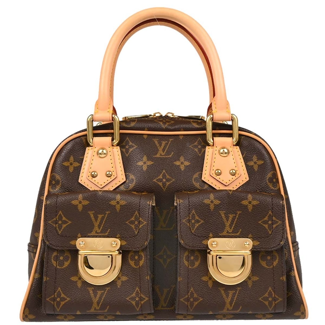 Louis Vuitton Monogram Manhattan PM Handbag M40026 Vintage Brown (1 of 10)