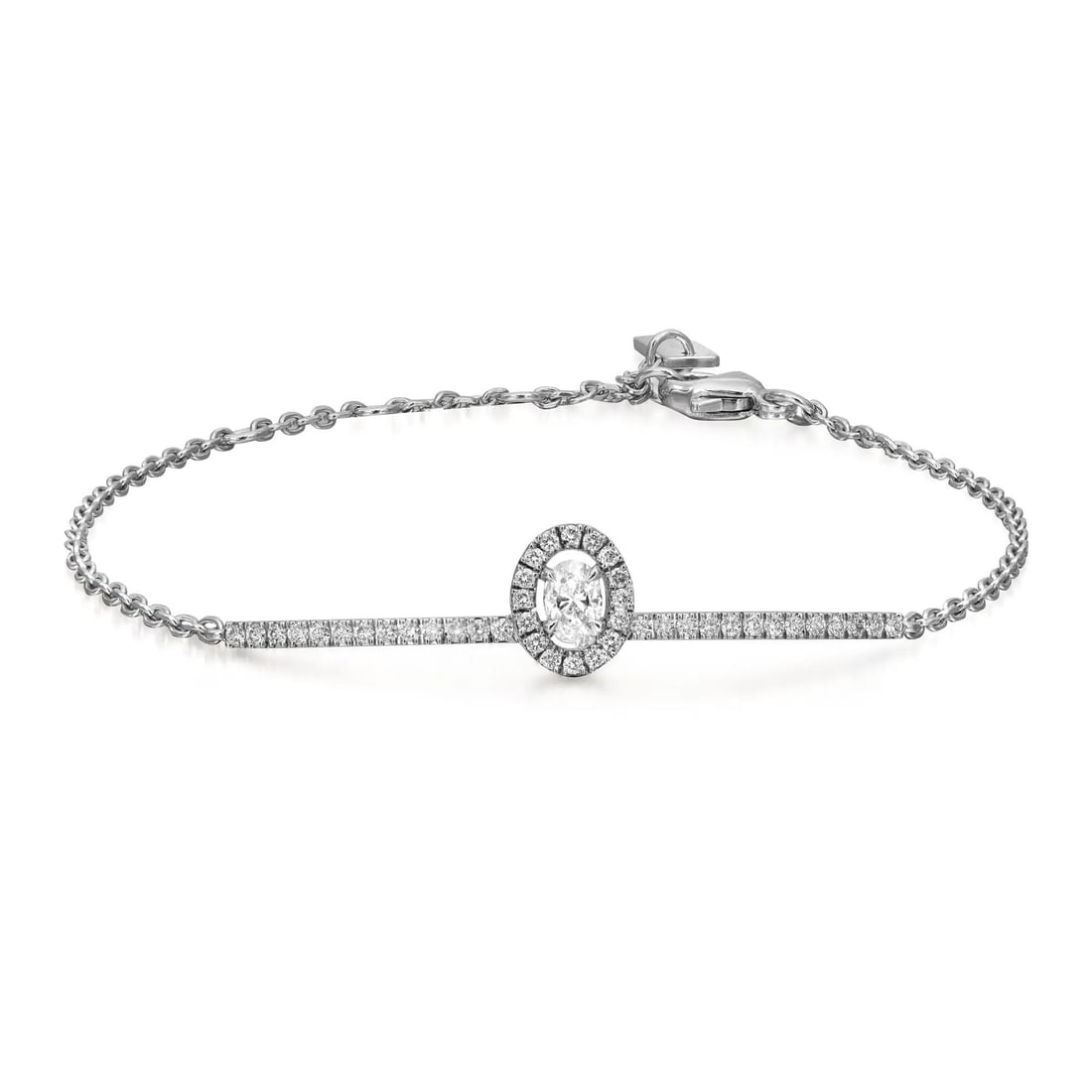 Messika Glam'Azone 0.36ct Diamond Chain Bracelet 18K White Gold: Messika Glam'Azone 0.36ct Diamond Chain Bracelet 18K White Gold Discover the exquisite Messika Glam'Azone diamond chain bracelet, crafted from luxurious 18K white gold. This elegant piece features a s