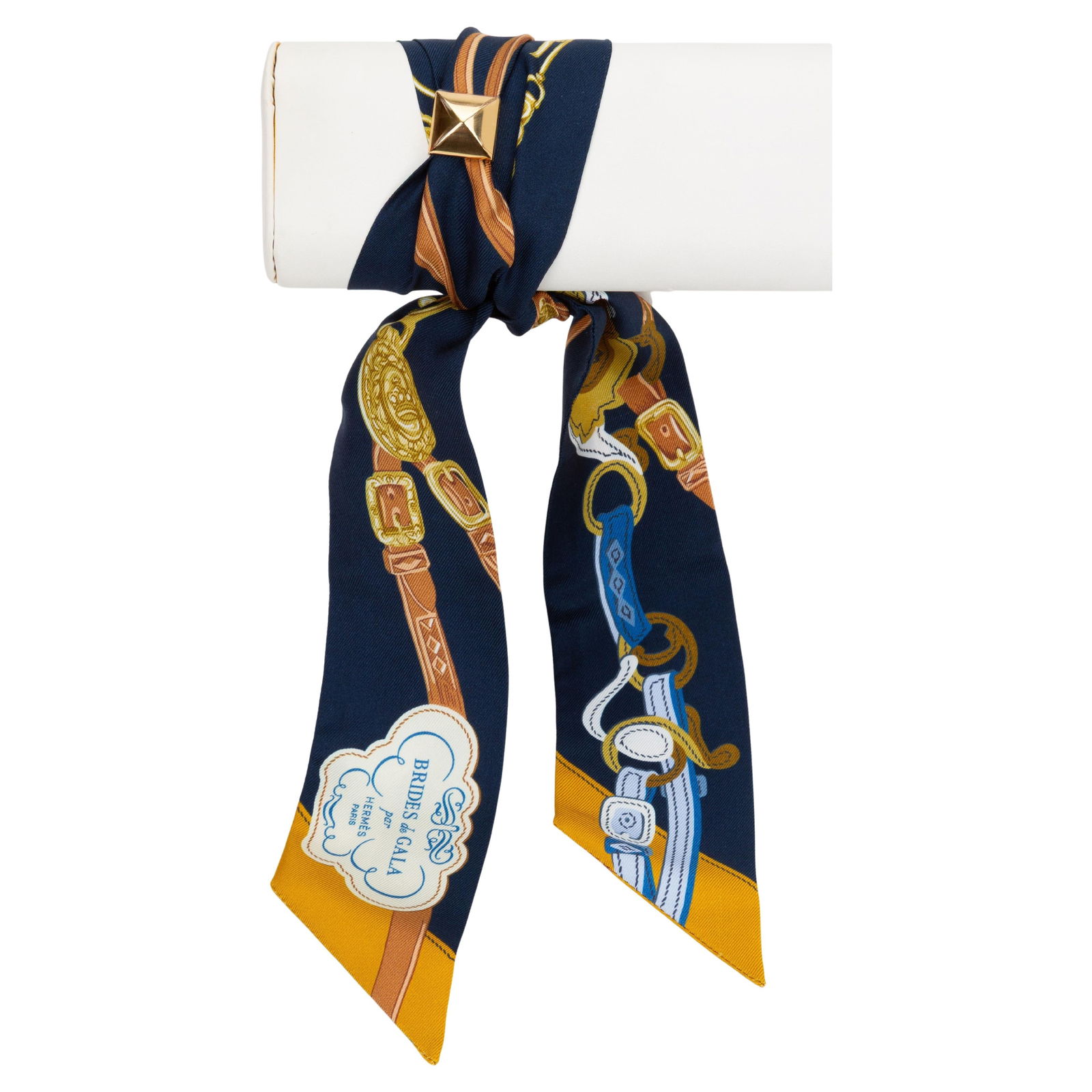 Hermes Brides de Gala Twilly 100% Silk Blue New in Box (1 of 4)