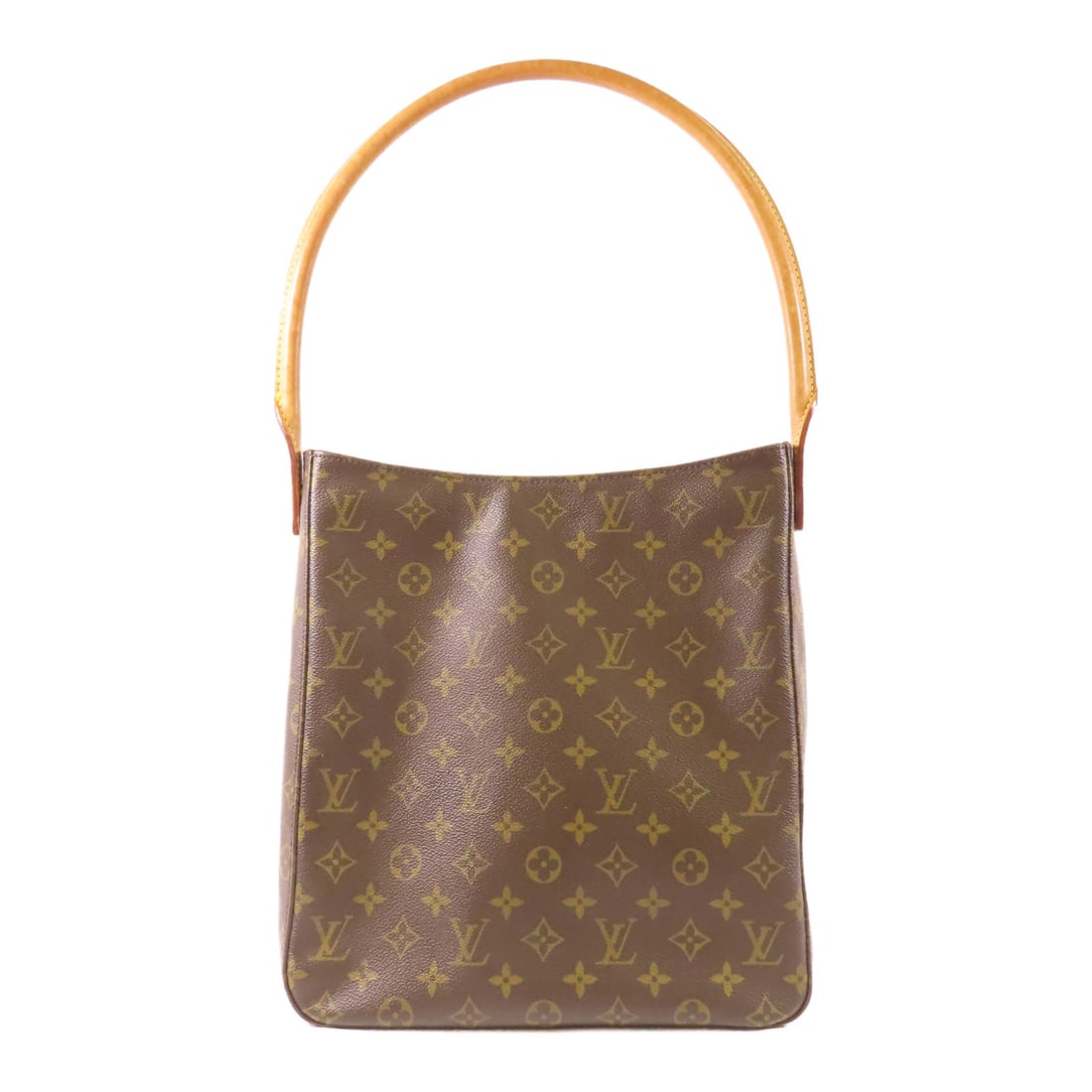 LOUIS VUITTON Looping GM Shoulder Bag Monogram Brown PVC Canvas (1 of 15)
