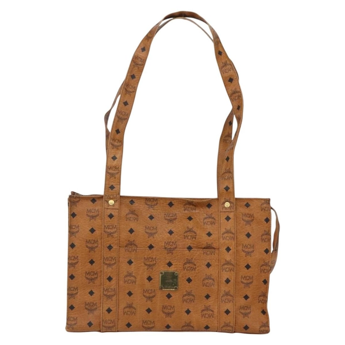 MCM Visetos Vintage Brown PVC Tote Bag for Women (1 of 18)