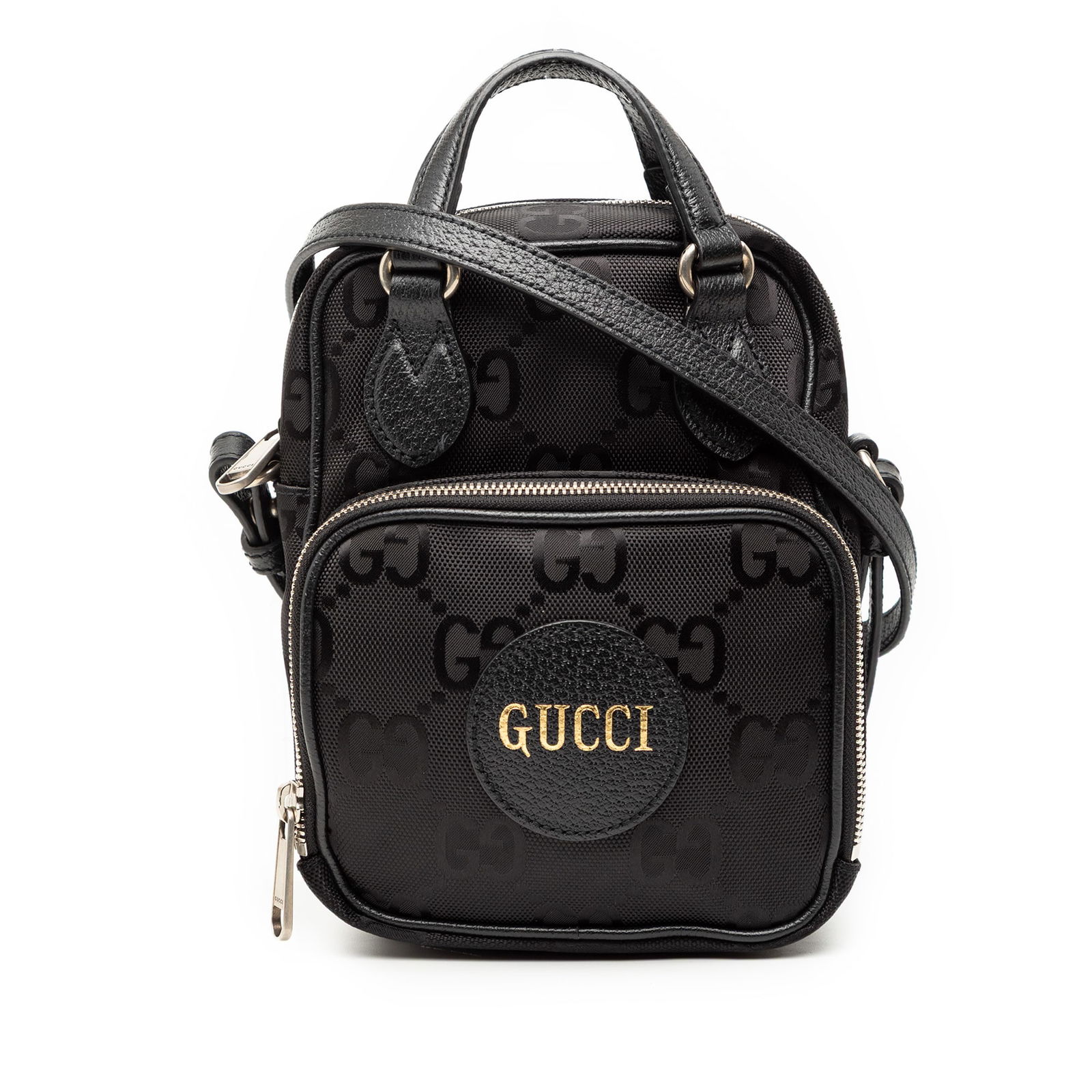 Gucci Off the Grid Black Nylon Satchel with Leather Trim (1 of 8)
