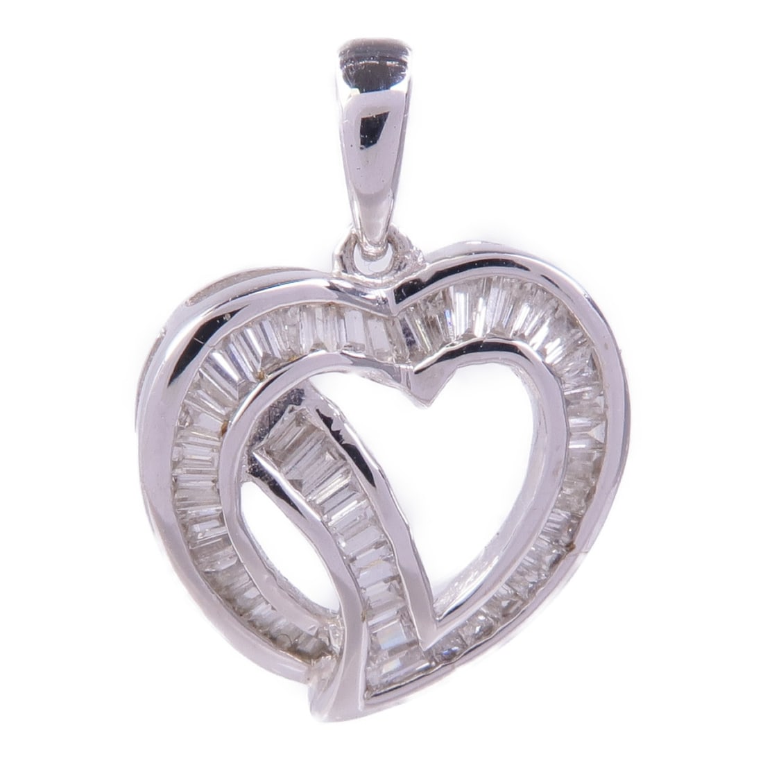 Elegant Diamond Pendant in 18K White Gold by JEWELRY (1 of 6)