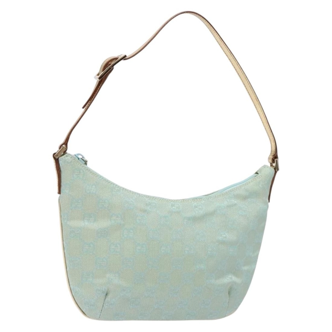 GUCCI GG Canvas Accessory Pouch Light Blue Gold 005 0813 Auth (1 of 18)