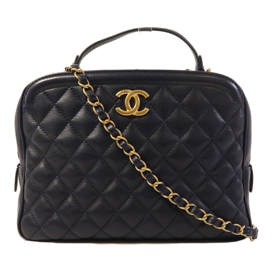 CHANEL 2 Way Shoulder Bag A57906 Blue Calfskin Leather GHW: CHANEL 2 Way Shoulder Bag A57906 Blue Calfskin Leather GHW This elegant CHANEL 2 Way Shoulder Bag features luxurious calfskin leather in a striking blue hue. Designed for versatility, it can be worn a