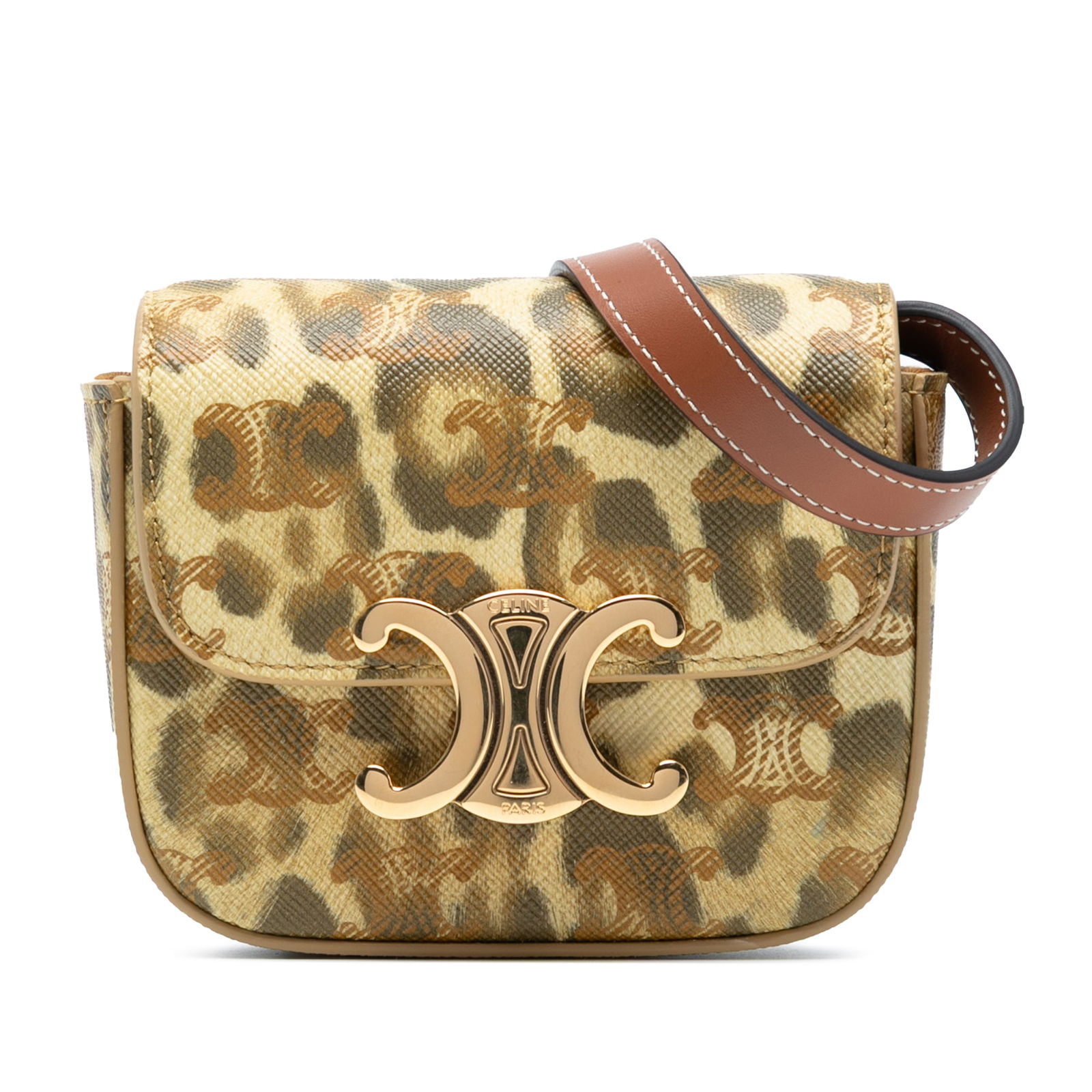Celine Mini Calfskin Leopard Print Claude Crossbody Bag: Celine Mini Calfskin Leopard Print Claude Crossbody Bag Introducing the Celine Mini Calfskin Leopard Print Claude Crossbody, an elegant blend of style and functionality. This sophisticated bag is craf