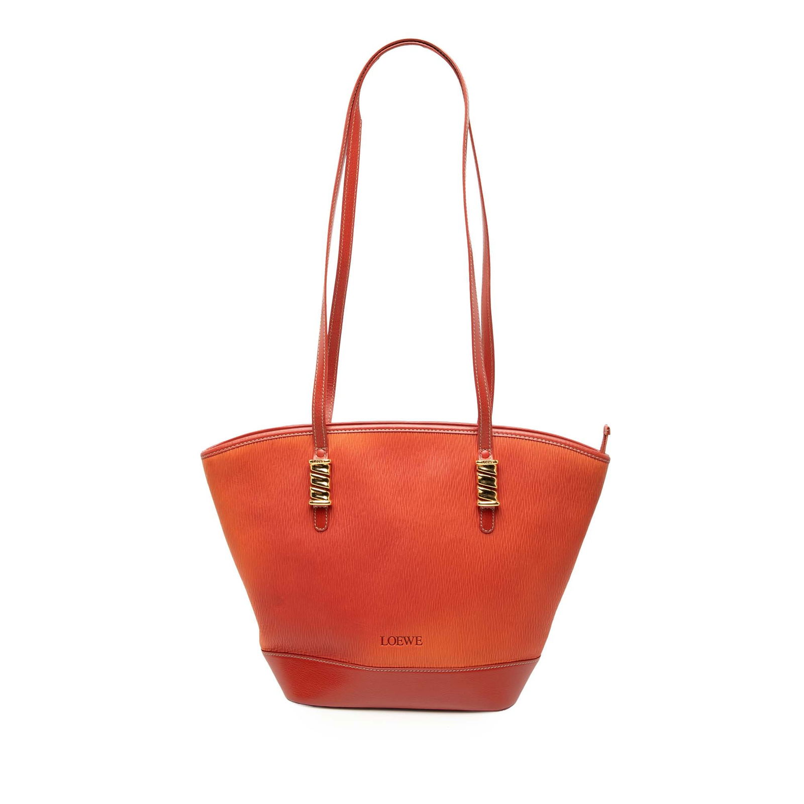 Loewe Velazquez Twist Red Leather Shoulder Bag with Zip Closure: Loewe Velazquez Twist Red Leather Shoulder Bag with Zip Closure The LOEWE Velazquez Twist shoulder bag features a red leather body with flat shoulder straps, a top zip closure, and an interior zip poc